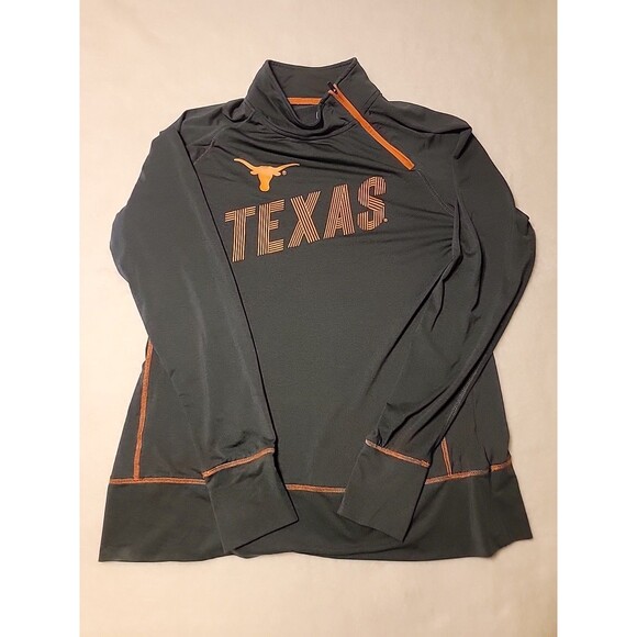 NCAA Texas Longhorns Long Sleeve XL Mens Circuit, Charcoal Orange 1/4 Zip - Picture 1 of 7